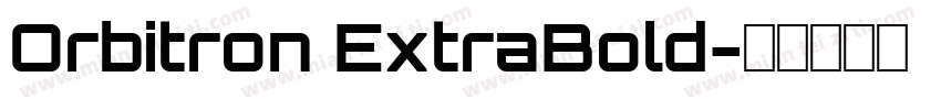 Orbitron ExtraBold字体转换